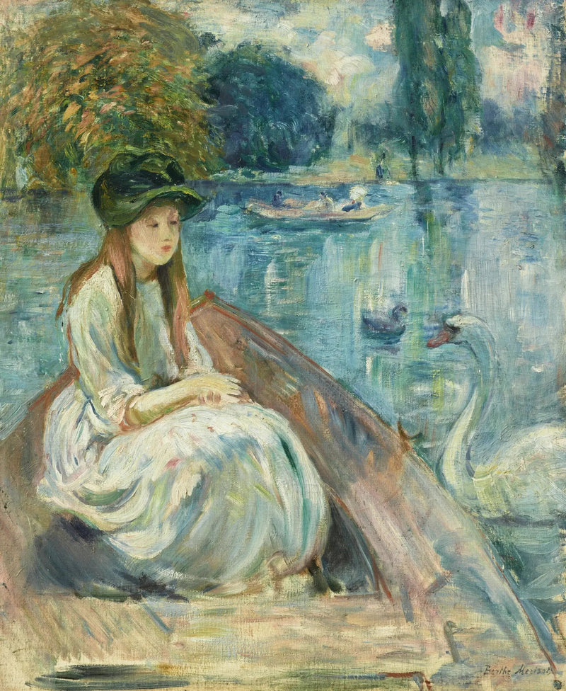 Jeanne Fourmanoir en el lago - Berthe Morisot