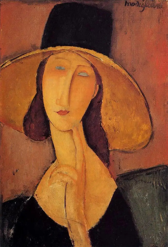 Jeanne Hébuterne con el gran sombrero - Amedeo Modigliani