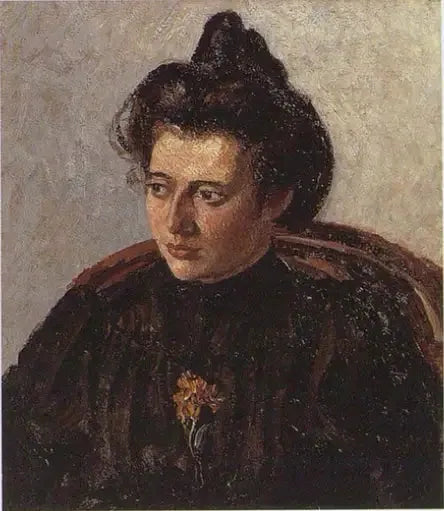 Jeanne Pissarro llamada Cocotte, con moño - Camille Pissarro