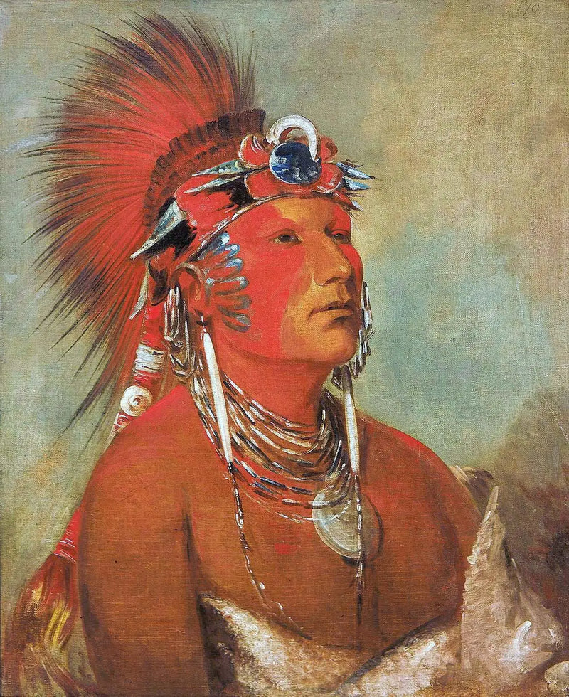 Jee-hé-o-hó-shah, No puede ser volteado, un guerrero - George Catlin