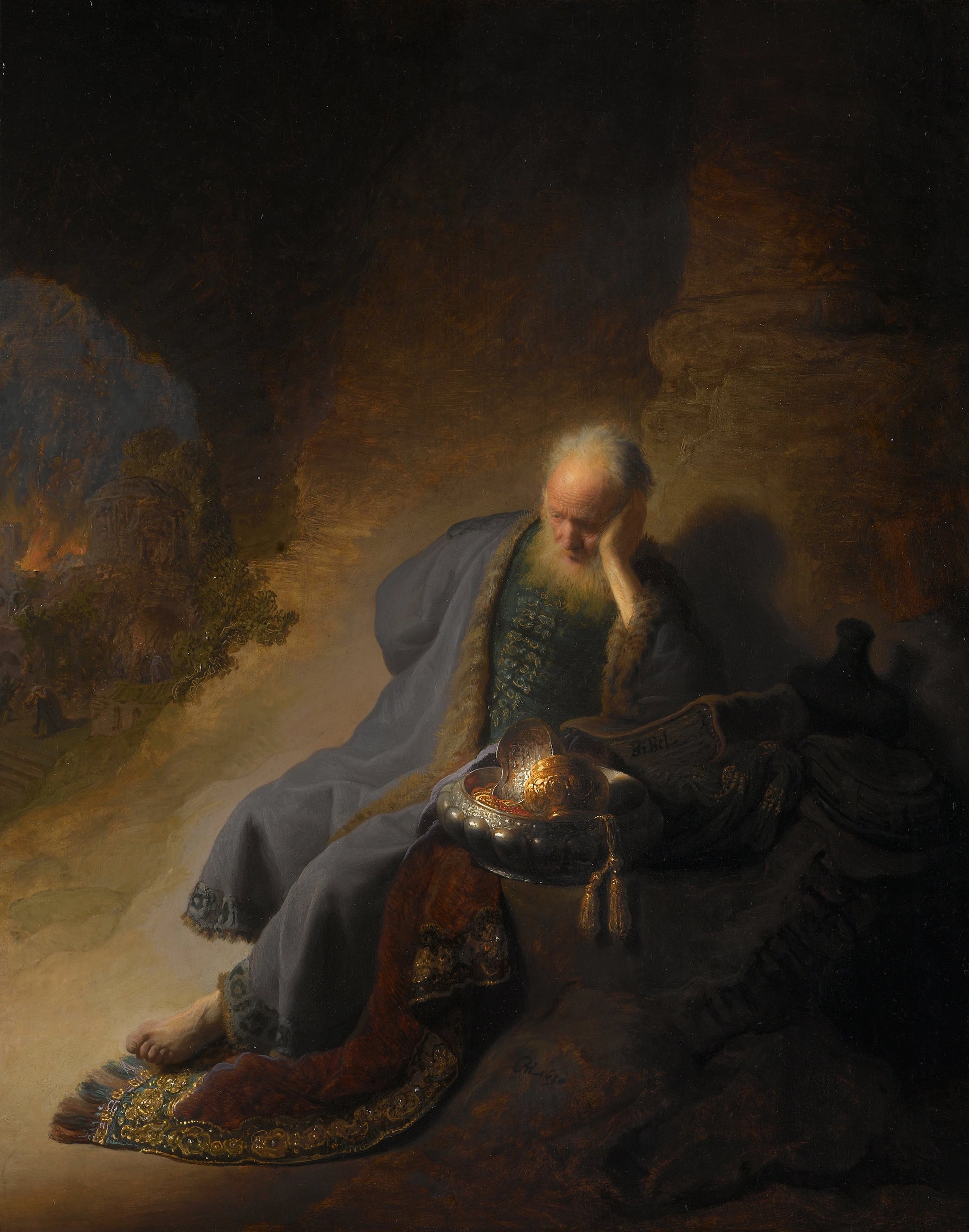 Jérémie pleurant la destruction de Jérusalem — Rembrandt