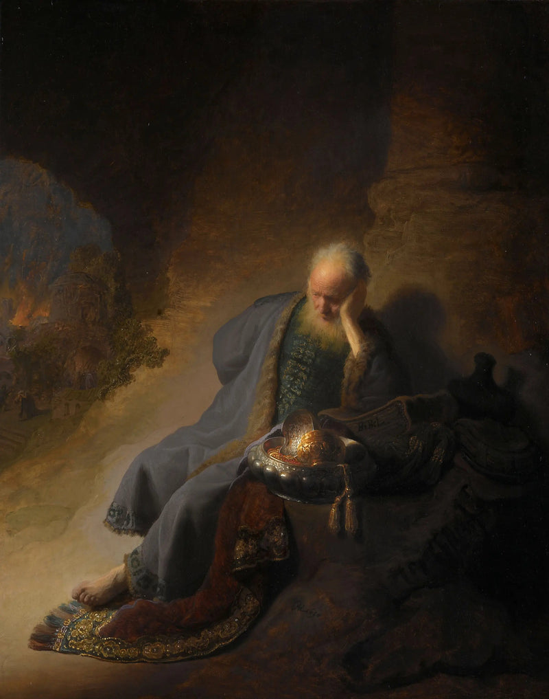 Jeremías llorando la destrucción de Jerusalén - Rembrandt