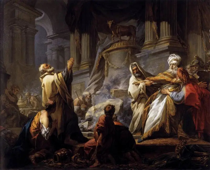 Jéroboam sacrificando a los ídolos - Jean-Honoré Fragonard