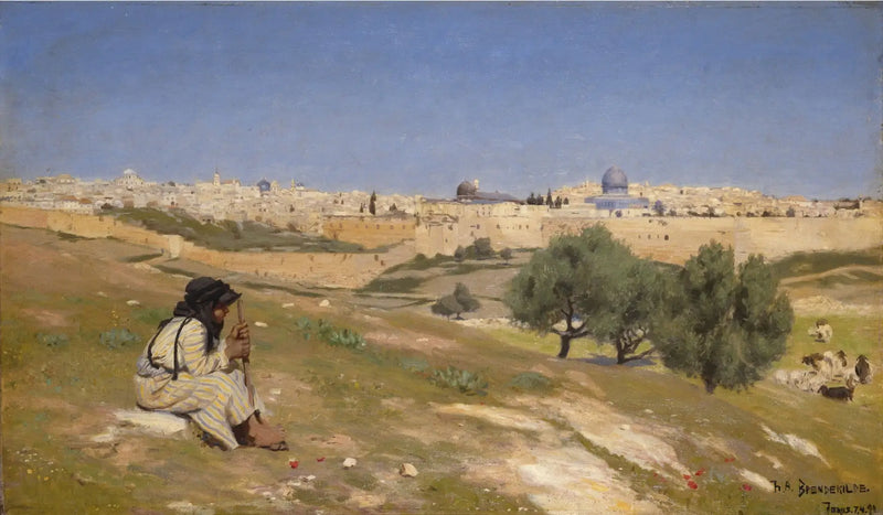Jerusalén vista desde el sureste - H. A. Brendekilde