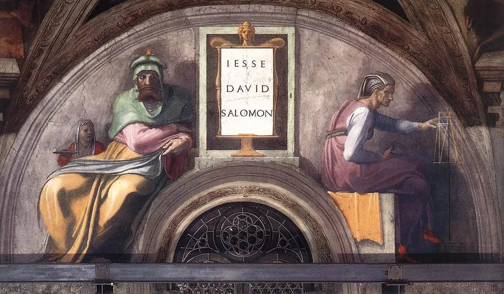 Jessé, David et Salomon - Michel-Ange image 1 tableau peint à l’huile sur toile