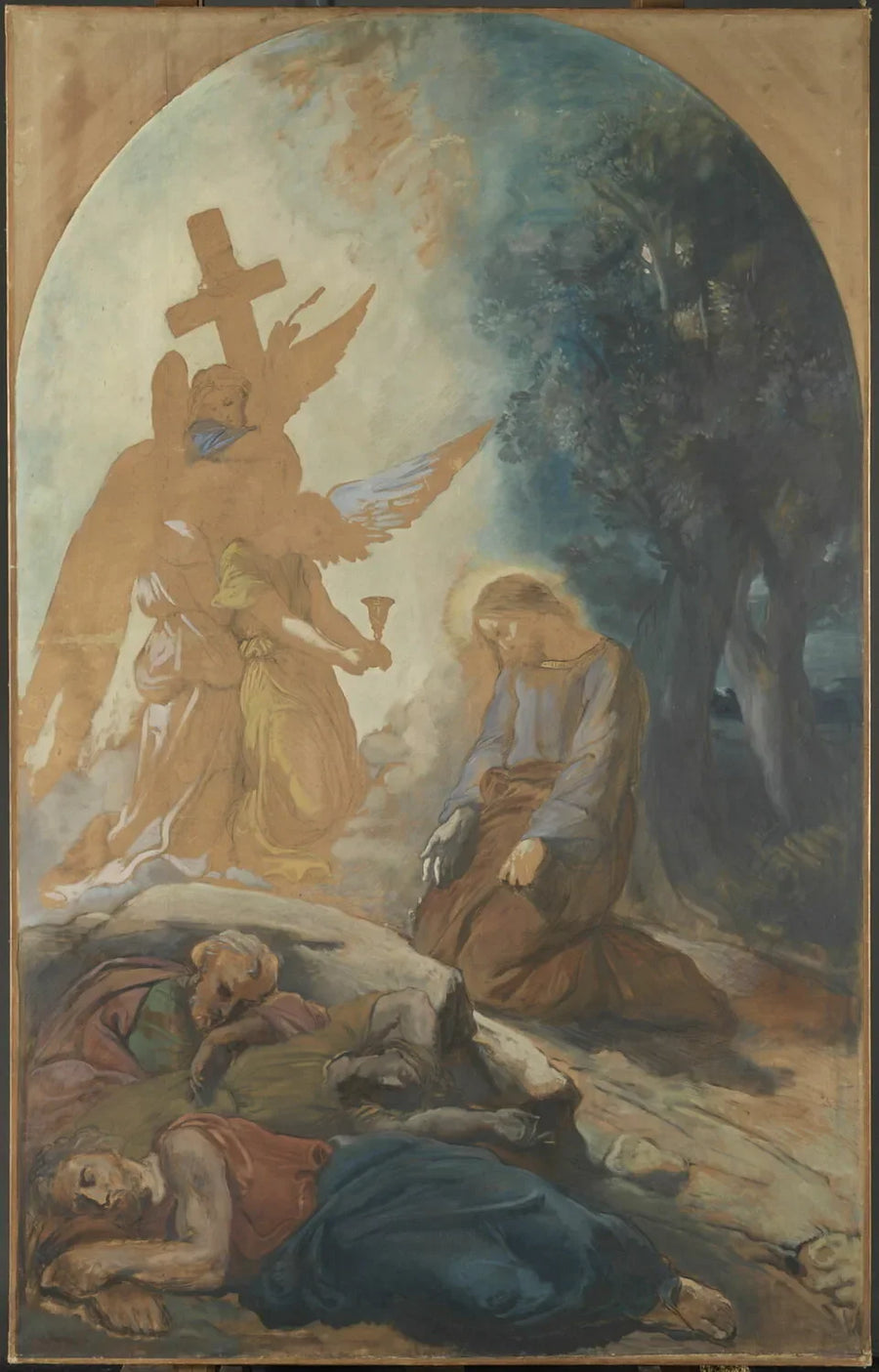 Jesús en el huerto de los olivos - Théodore Chassériau