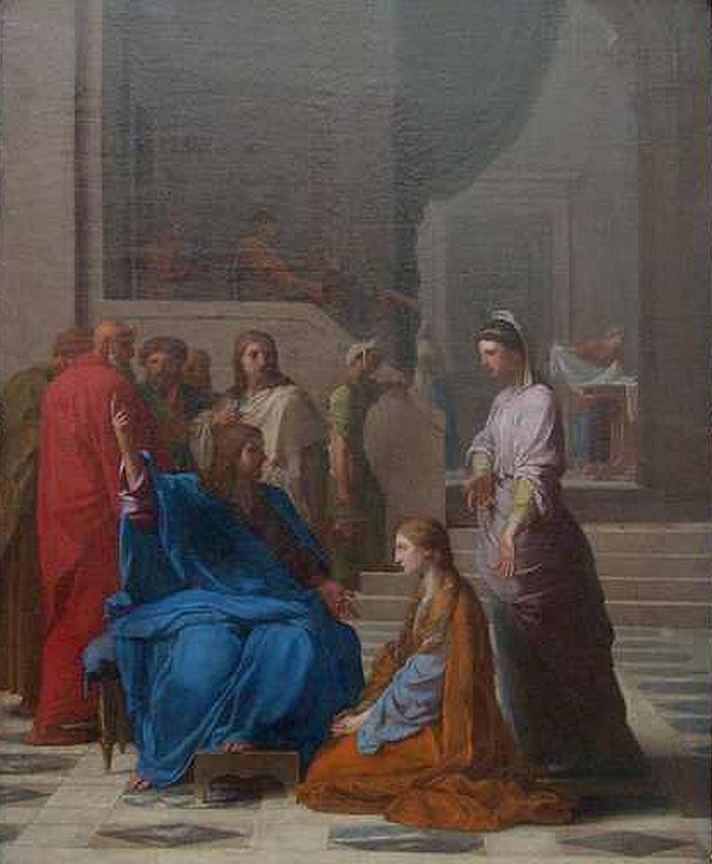 Jesús en casa de Marta y María - Eustache Le Sueur