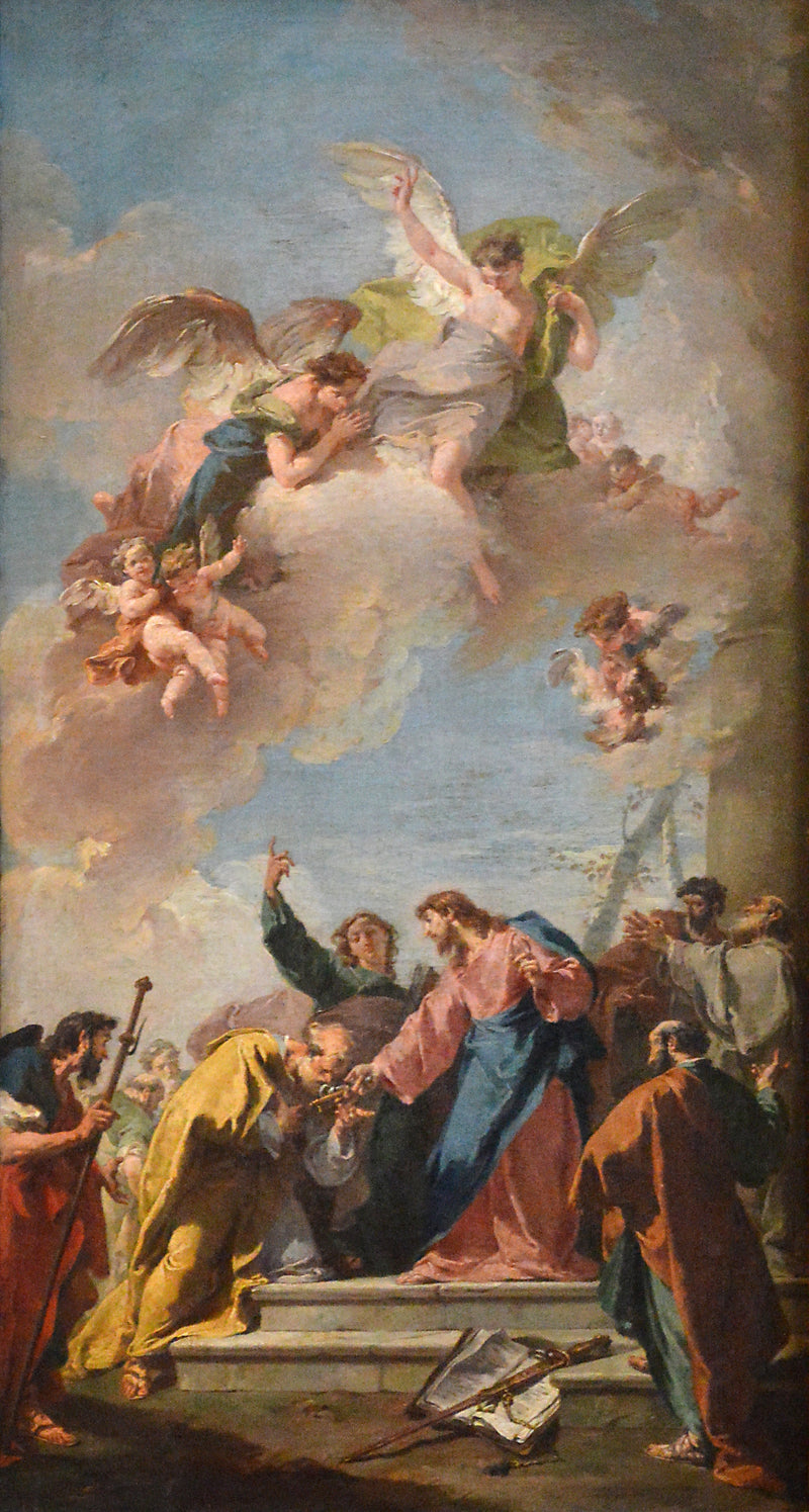 Jesucristo entregando las llaves del paraíso a san Pedro - Giovanni Battista Pittoni
