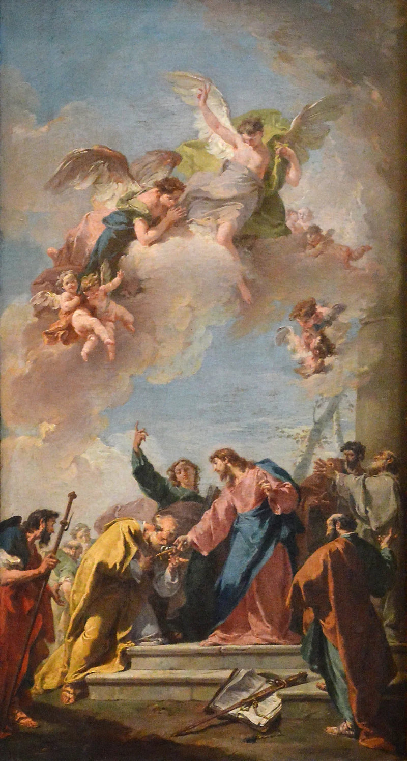 Jesucristo entregando las llaves del paraíso a san Pedro - Giovanni Battista Pittoni