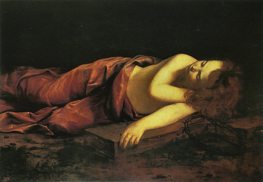 Jésus endormi sur la croix - Orazio Gentileschi image 1 tableau peint à l’huile sur toile
