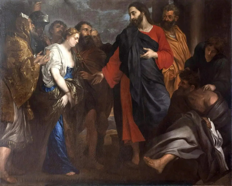 Jesús y la mujer adúltera - Antoine van Dyck