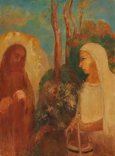 Jesús y la samaritana - Odilon Redon