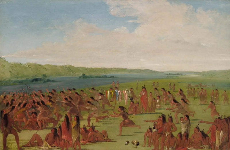 Juego de pelotas de mujeres, Prairie du Chien - George Catlin