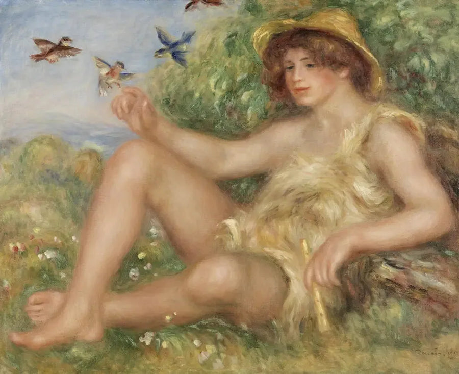 Joven pastor en reposo (Retrato de Alexander Thurneyssen) - Pierre-Auguste Renoir
