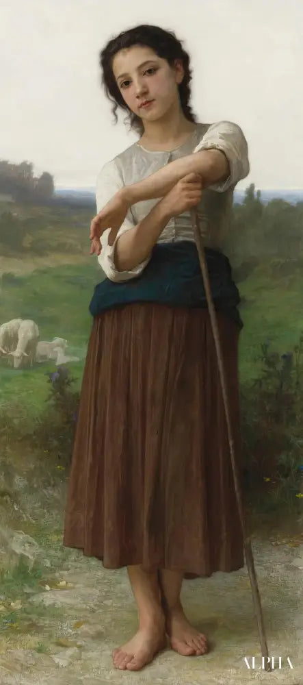 Jeune bergère debout - William-Adolphe Bouguereau Reproductions de tableaux à la peinture à l’huile