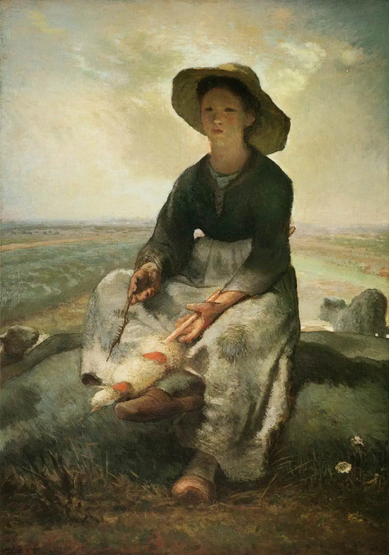 Joven pastora - Jean-François Millet