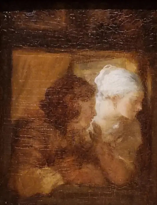 Joven pareja en la ventana - Jean-Honoré Fragonard