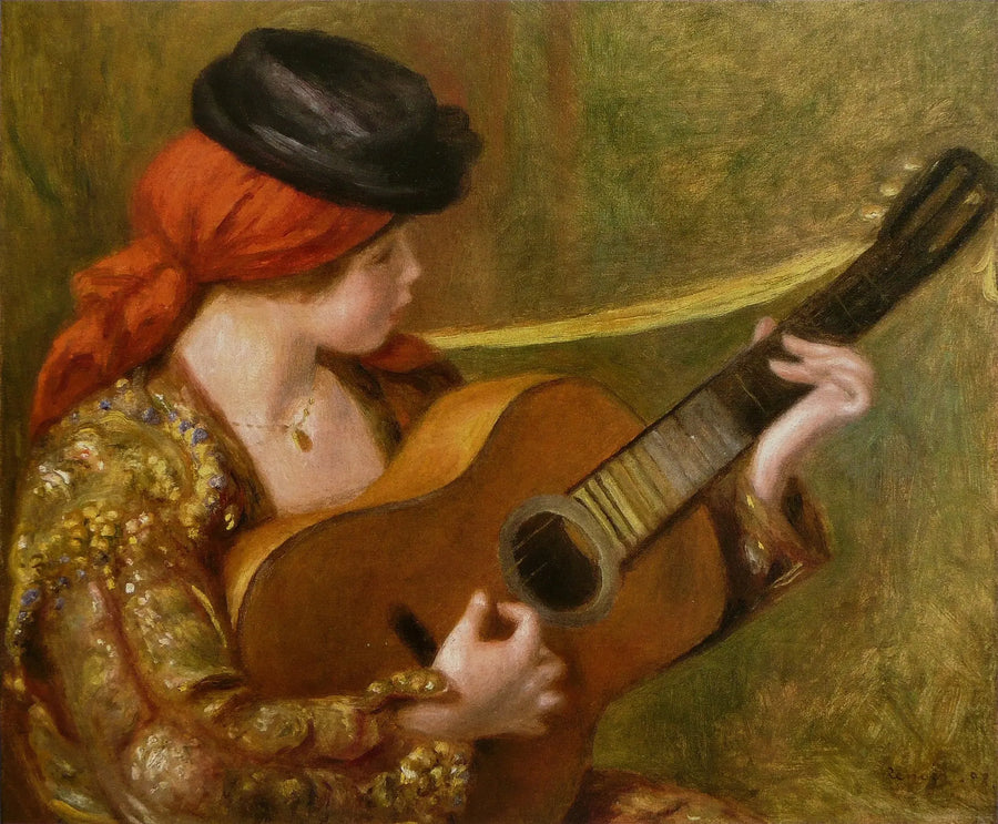 Joven Española con la guitarra - Pierre-Auguste Renoir