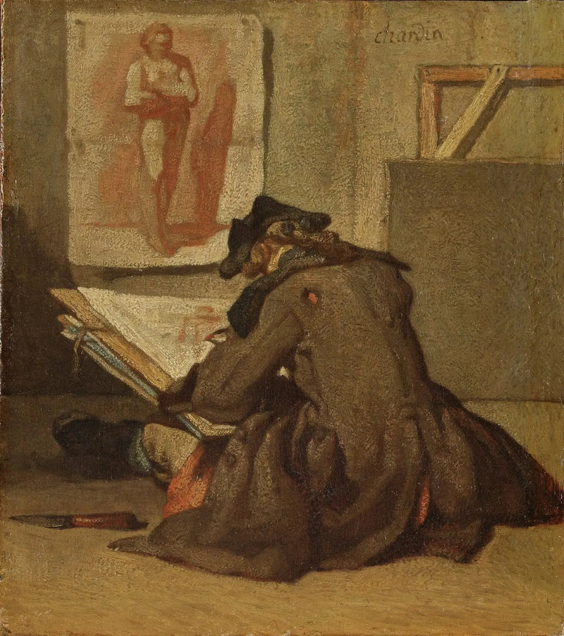 Joven estudiante dibujando - Jean Simeón Chardin