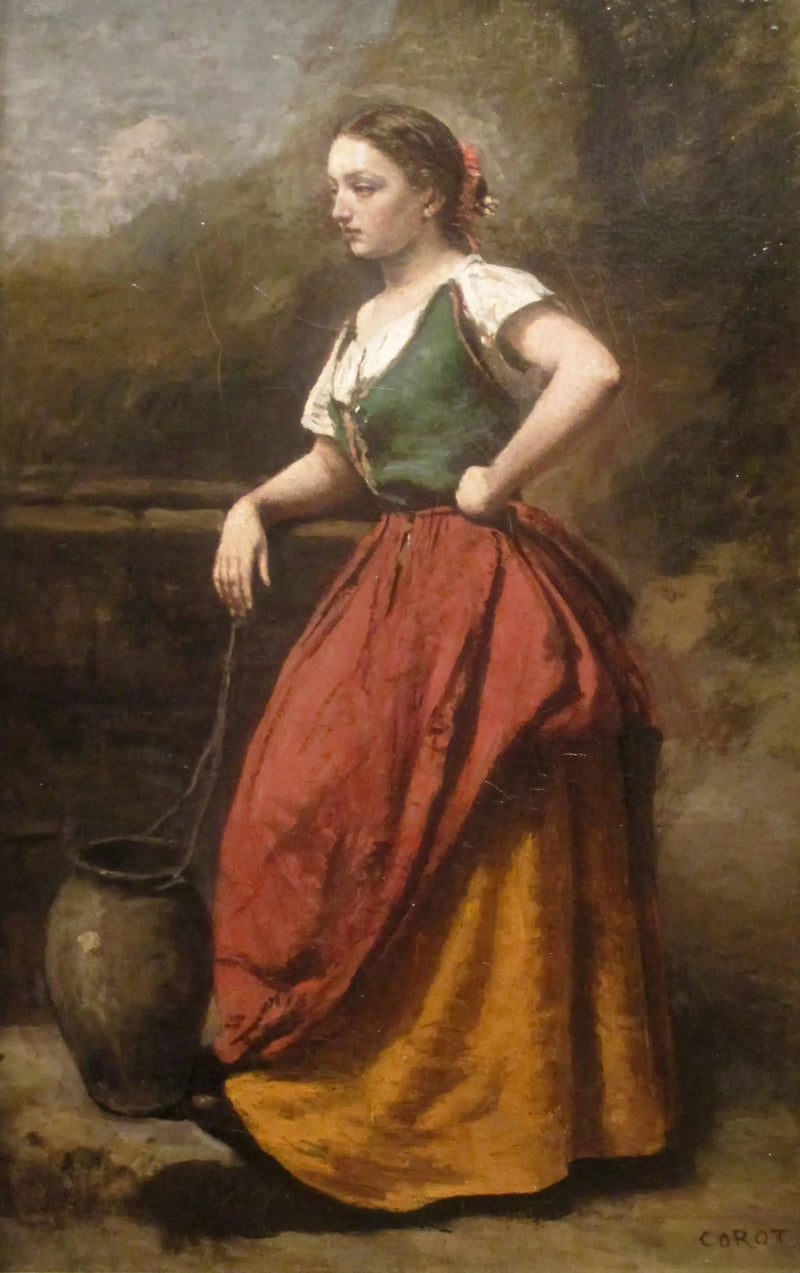 Joven mujer en la fuente - Jean-Baptiste Camille Corot