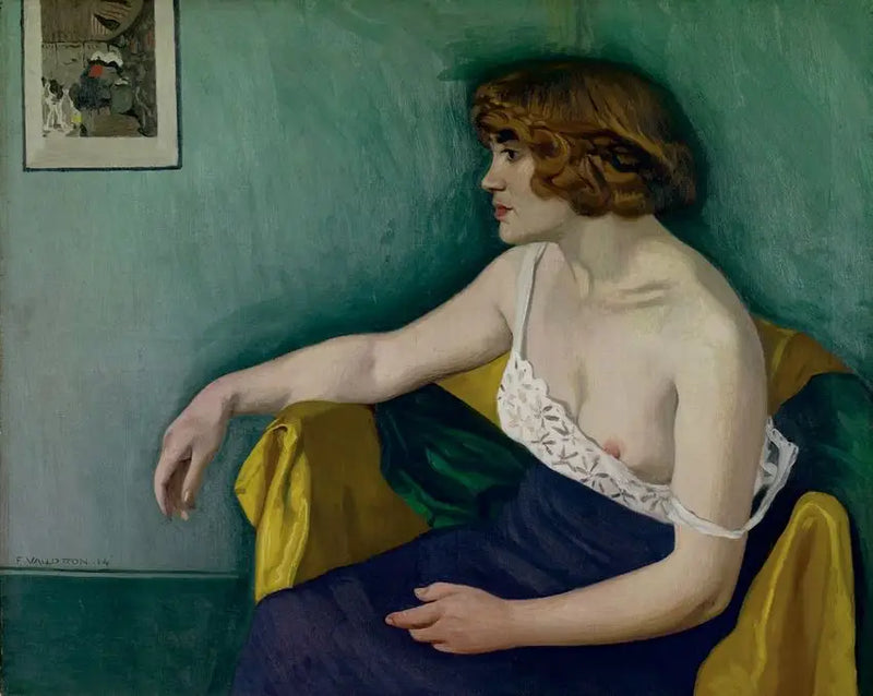 Joven mujer sentada de perfil - Félix Vallotton