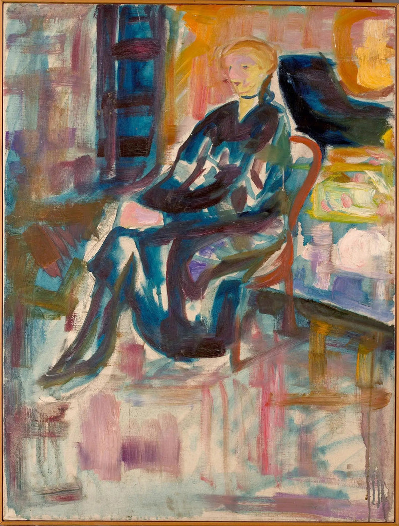 Joven mujer sentada - Edvard Munch