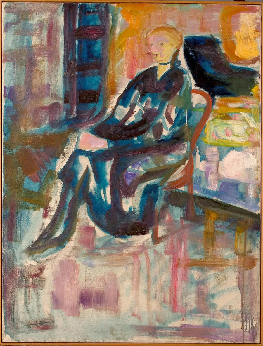 Joven mujer sentada - Edvard Munch