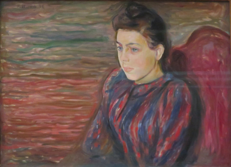 Joven mujer sentada - Edvard Munch