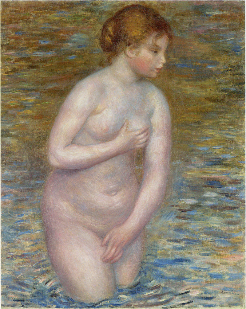 Desnuda en el agua - Pierre-Auguste Renoir