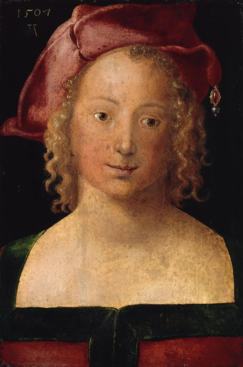 Joven mujer con boina roja - Albrecht Dürer