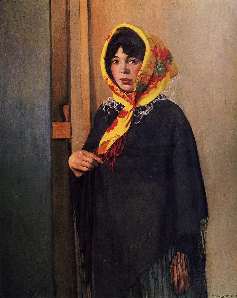 Joven mujer con pañuelo amarillo - Félix Vallotton