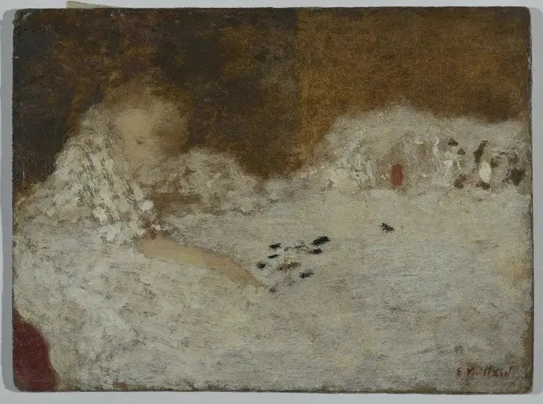 Joven mujer en la cama - Édouard Vuillard