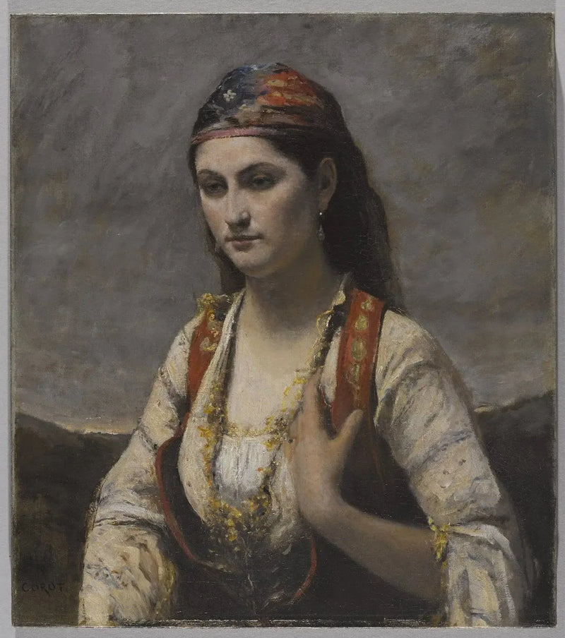 Joven mujer de Albano - Jean-Baptiste Camille Corot