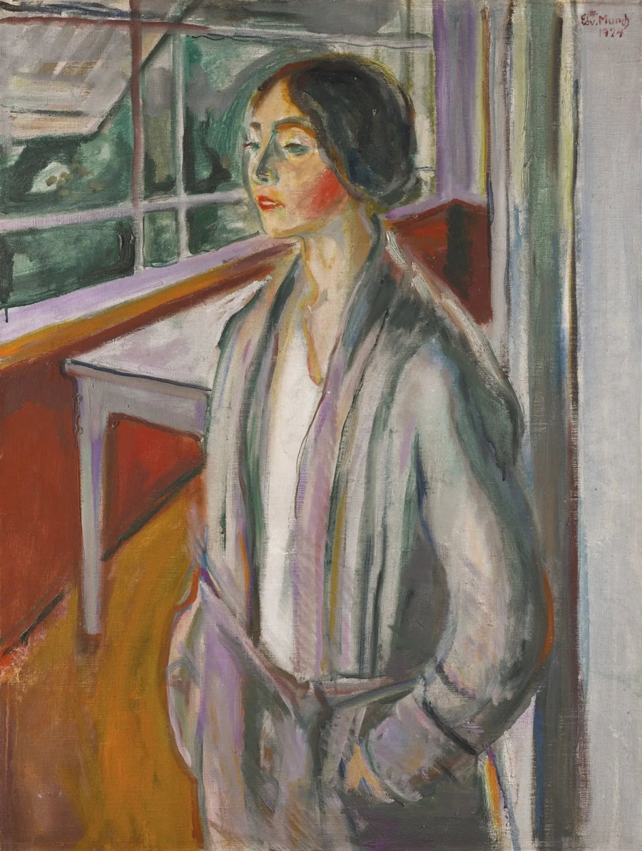 Joven mujer en la veranda - Edvard Munch