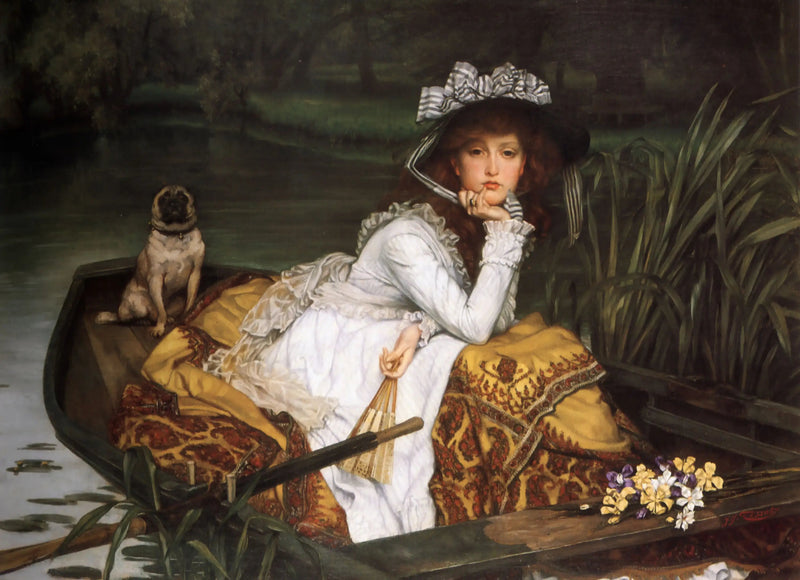 Joven mujer en un barco - James Tissot