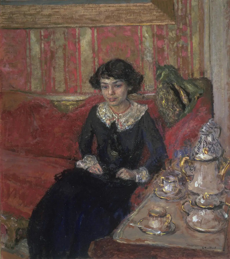 Joven mujer en un interior - Édouard Vuillard