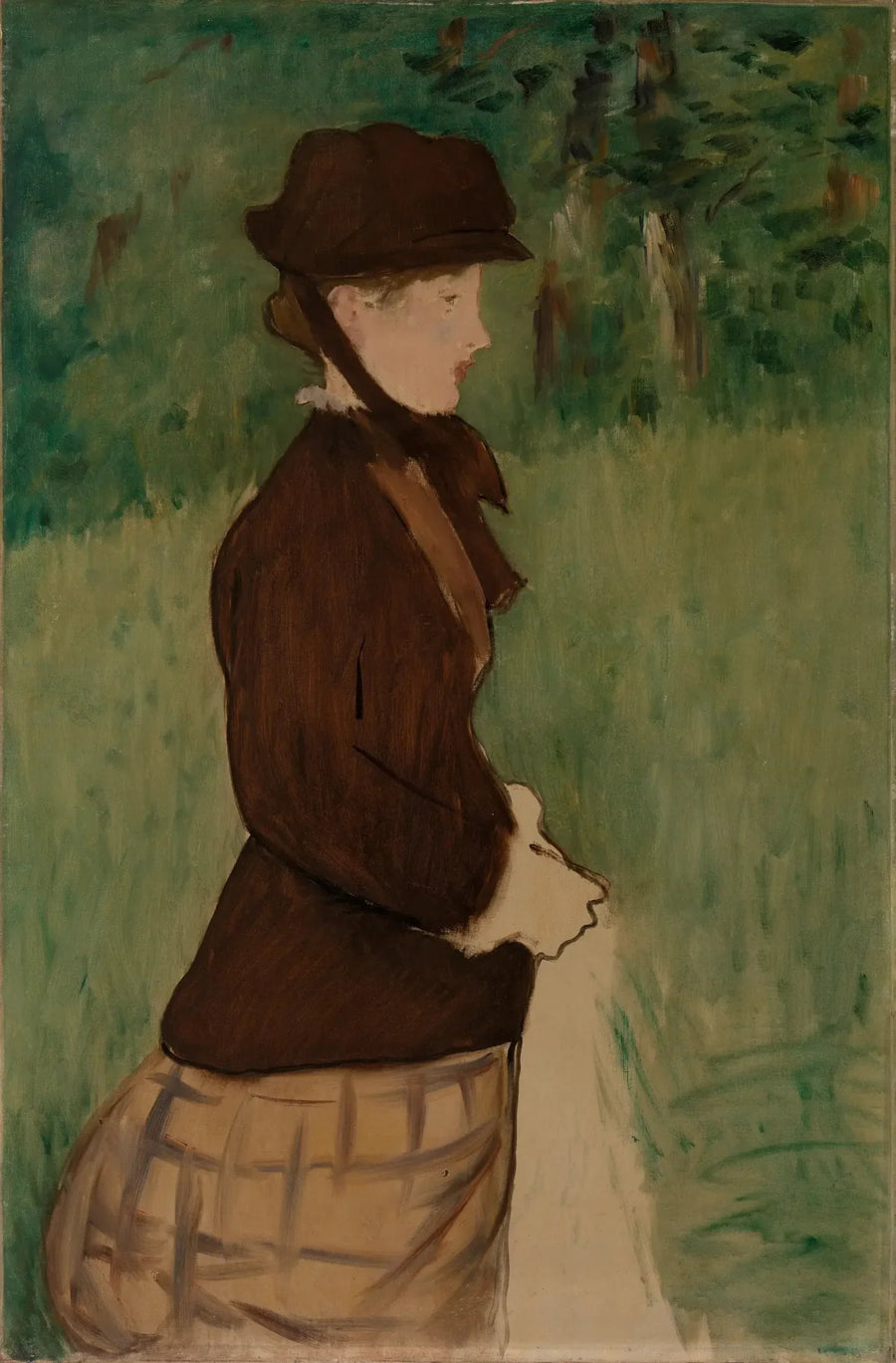 Joven mujer en un jardín - Édouard Manet