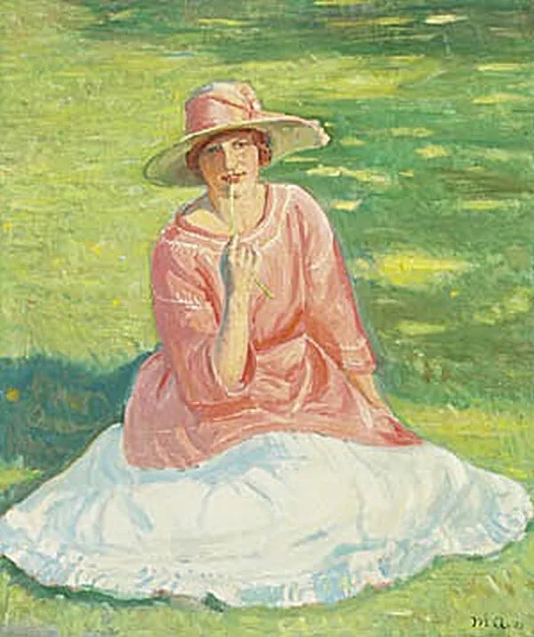 Mujer joven en un jardín. - Michael Peter Ancher