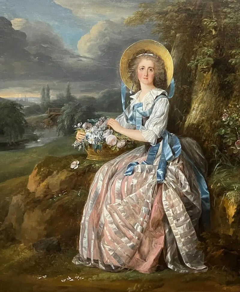 Joven mujer en un paisaje - Marie-Guillemine Benoist