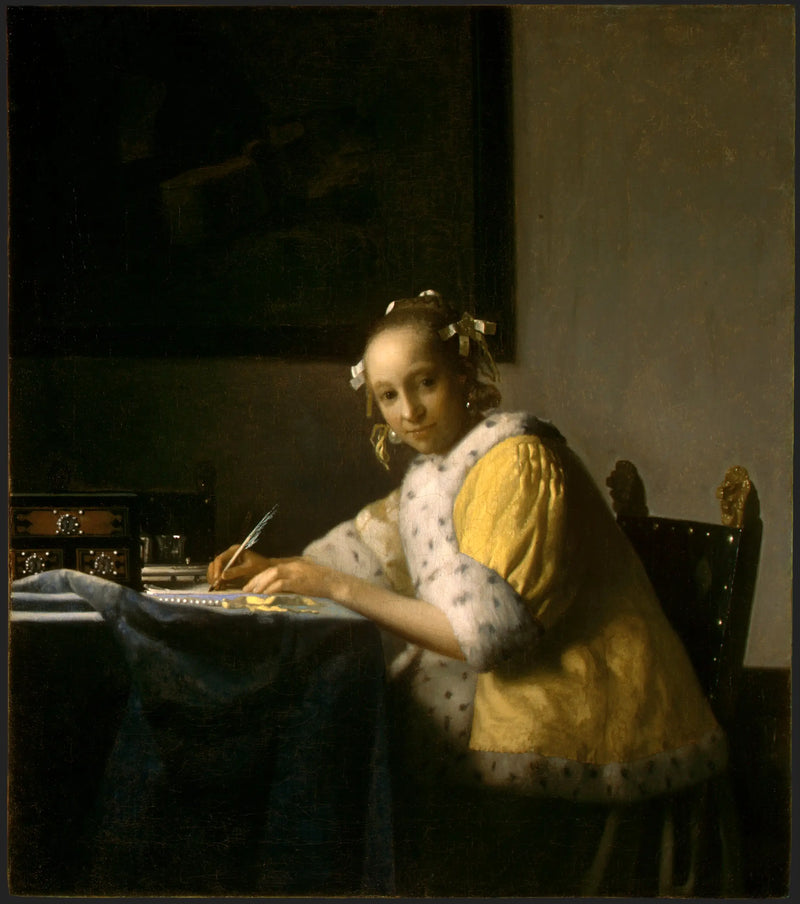 Joven mujer escribiendo una carta - Johannes Vermeer