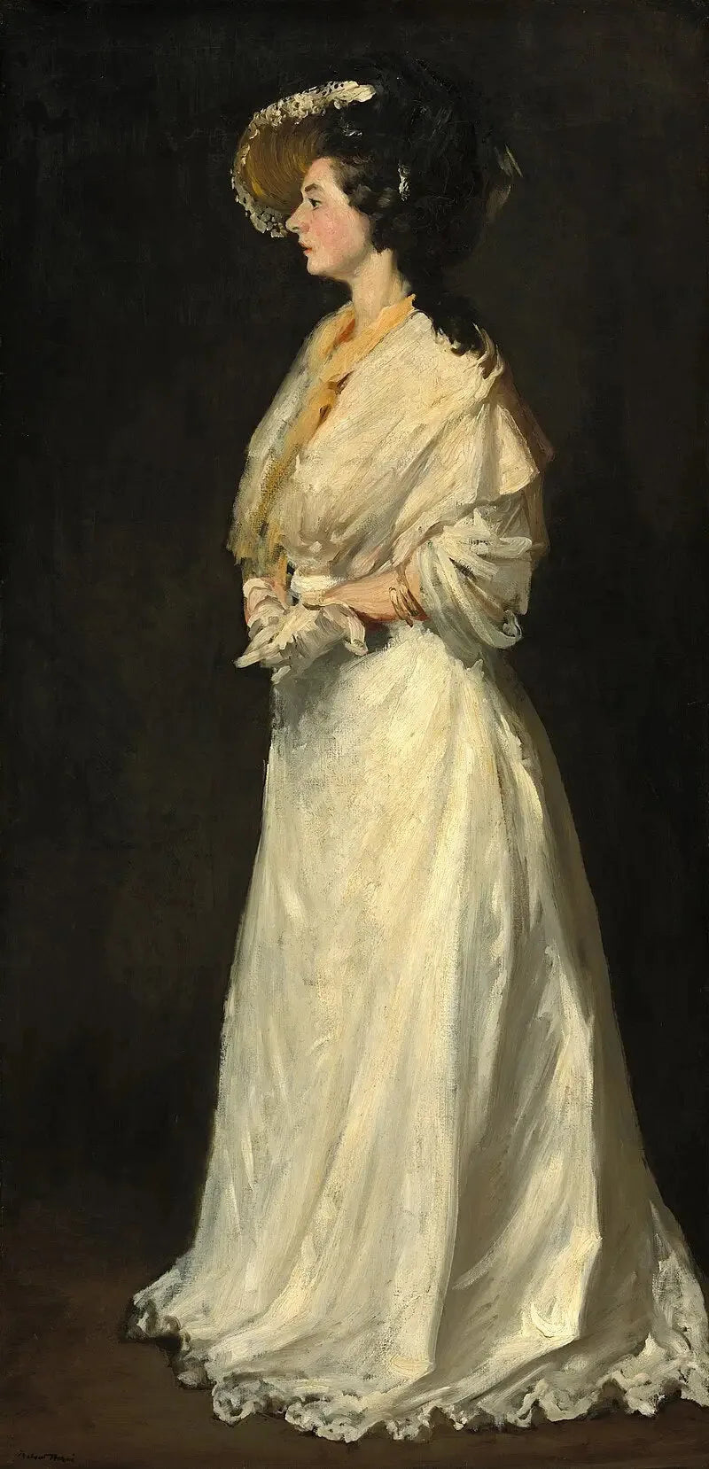 Joven mujer en blanco - Robert Henri