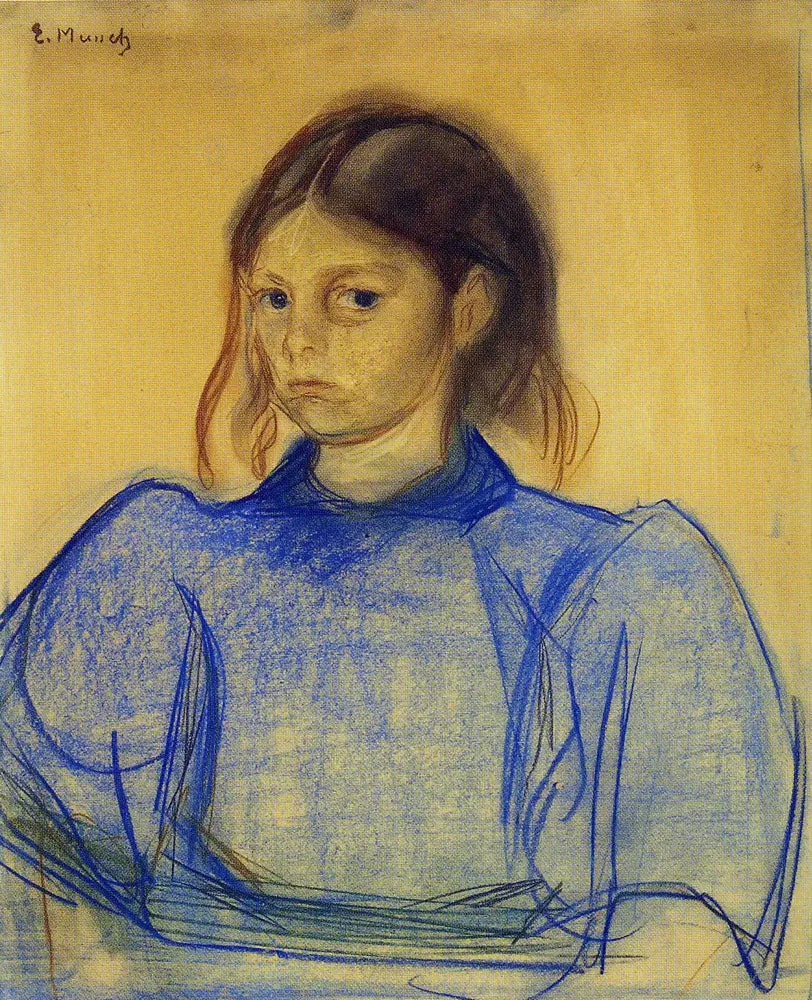 Joven mujer en azul - Edvard Munch