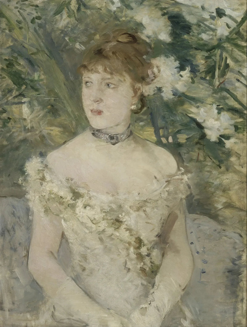 Joven mujer en toilette de baile - Berthe Morisot