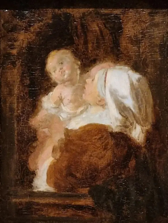 Joven mujer y niño - Jean-Honoré Fragonard