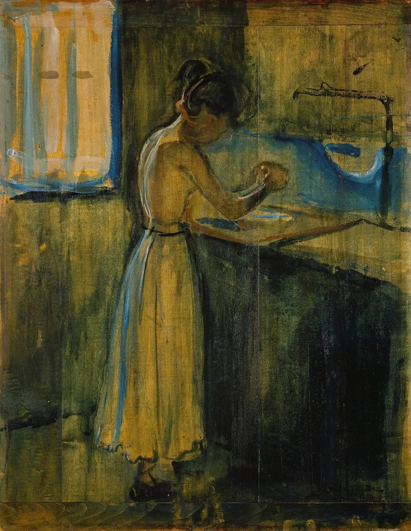 Joven mujer y lava - Edvard Munch