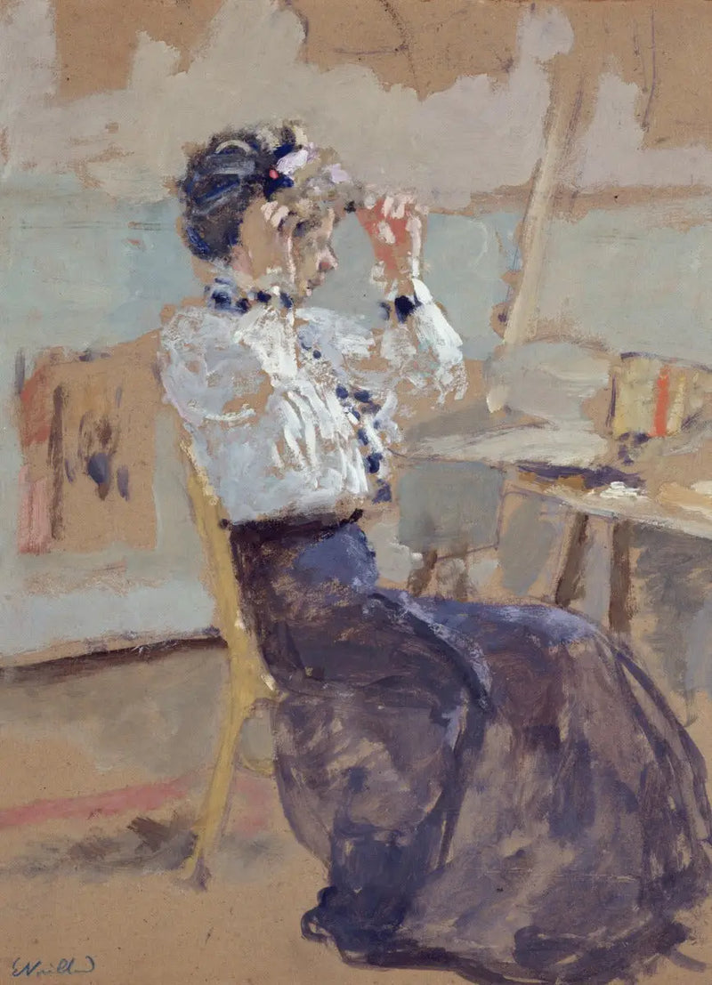 Joven mujer con sombrero - Édouard Vuillard