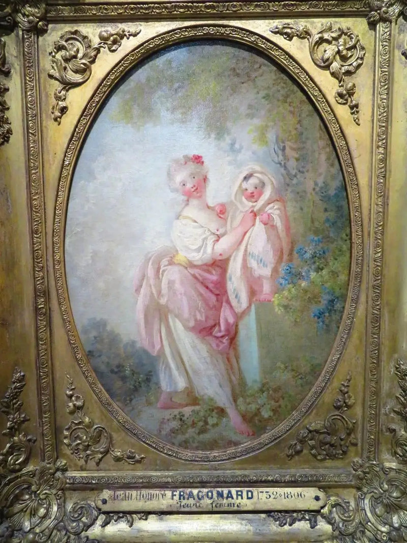 Joven mujer jugando con un niño - Jean-Honoré Fragonard