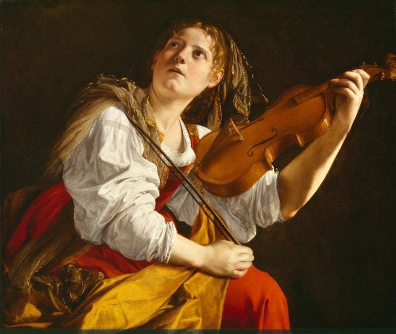 Joven mujer tocando el violín - Orazio Gentileschi