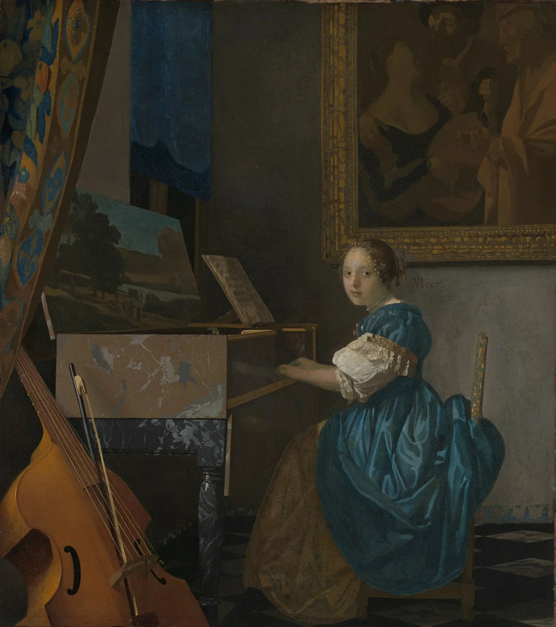 Joven mujer tocando el virginal - Johannes Vermeer