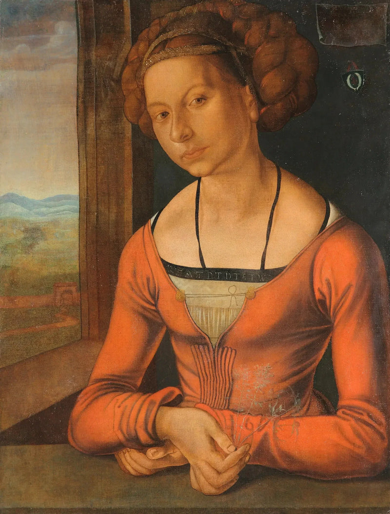 Joven mujer, con el cabello trenzado - Albrecht Dürer